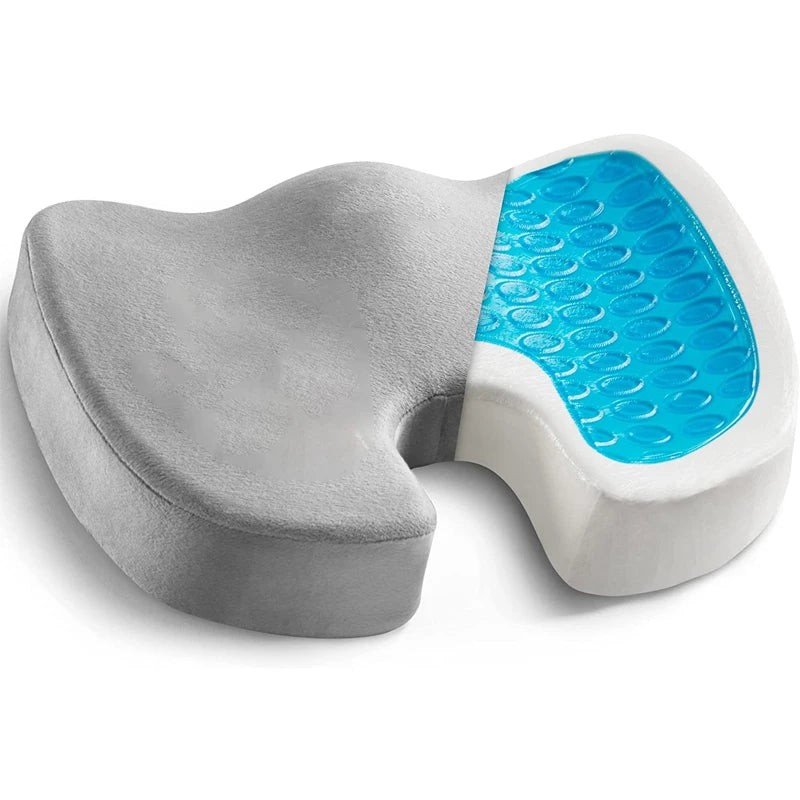 Ergonomic Gel Memory Foam Seat Cushion for Office Chair and Car - 1