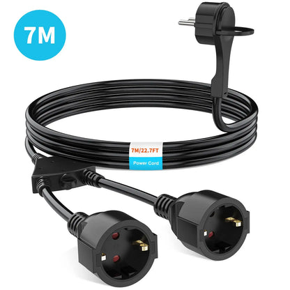 Heavy Duty EU Extension Cord - 4000W Waterproof Power Socket for Home