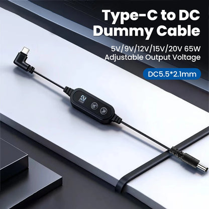 USB-C to DC Fast Charging Power Boost Cable - 5V/9V/12V/15V/20V Adapter