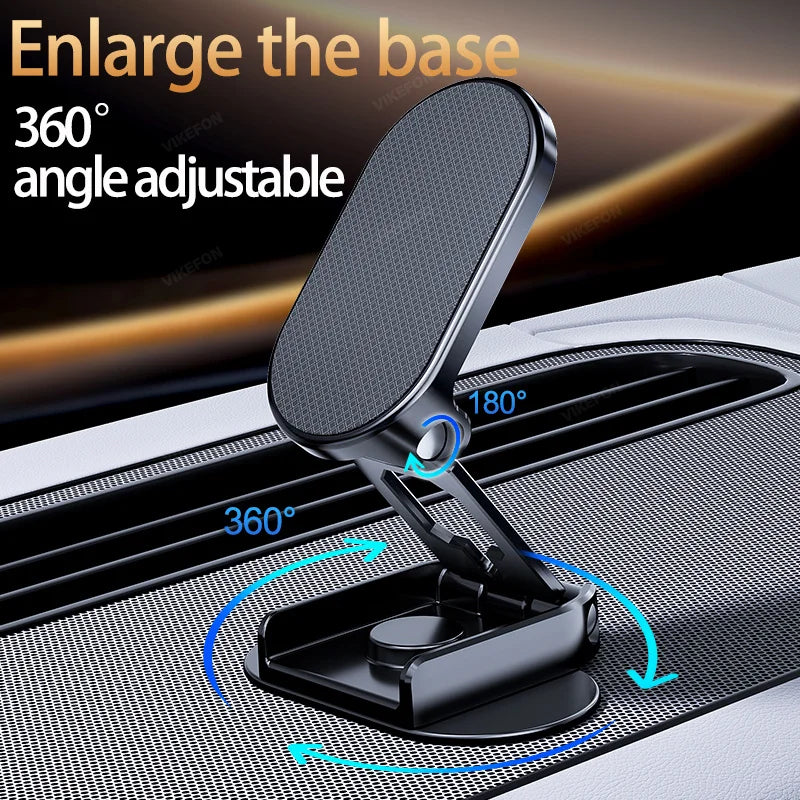 Magnetic 360° Rotating Car Phone Mount - Universal Dashboard GPS Holder