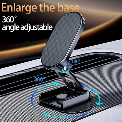 Magnetic 360° Rotating Car Phone Mount - Universal Dashboard GPS Holder