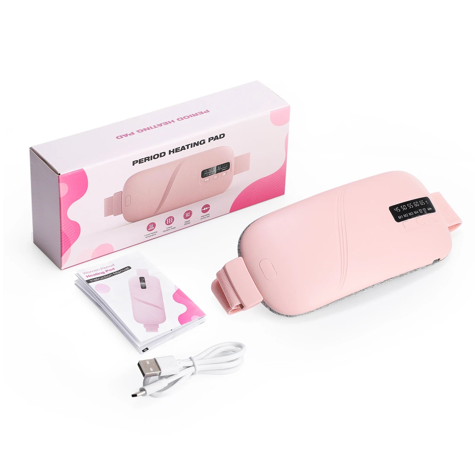 Portable Cordless Electric Heating Pad for Menstrual Cramp & Back Pain Relief - 24