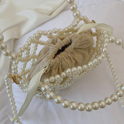 Luxury Retro Beaded Bucket Bag