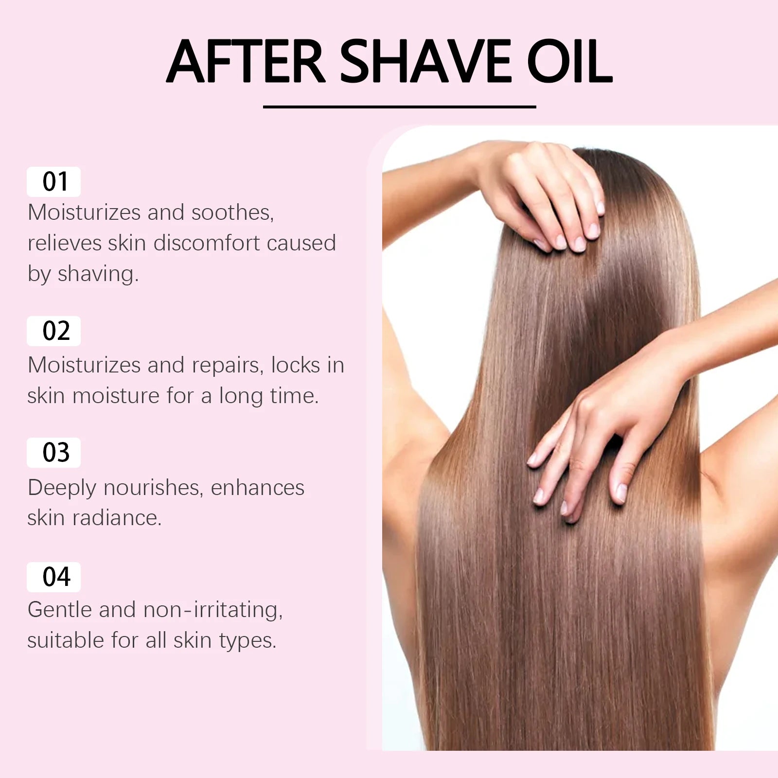 Strawberry Scented After Shave & Hair Removal Soothing Oil for Skin Hydration - 10
