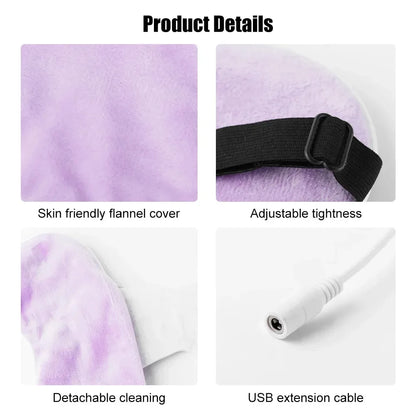 USB Heated Eye Mask for Dry Eyes, Sleep & Puffiness Relief