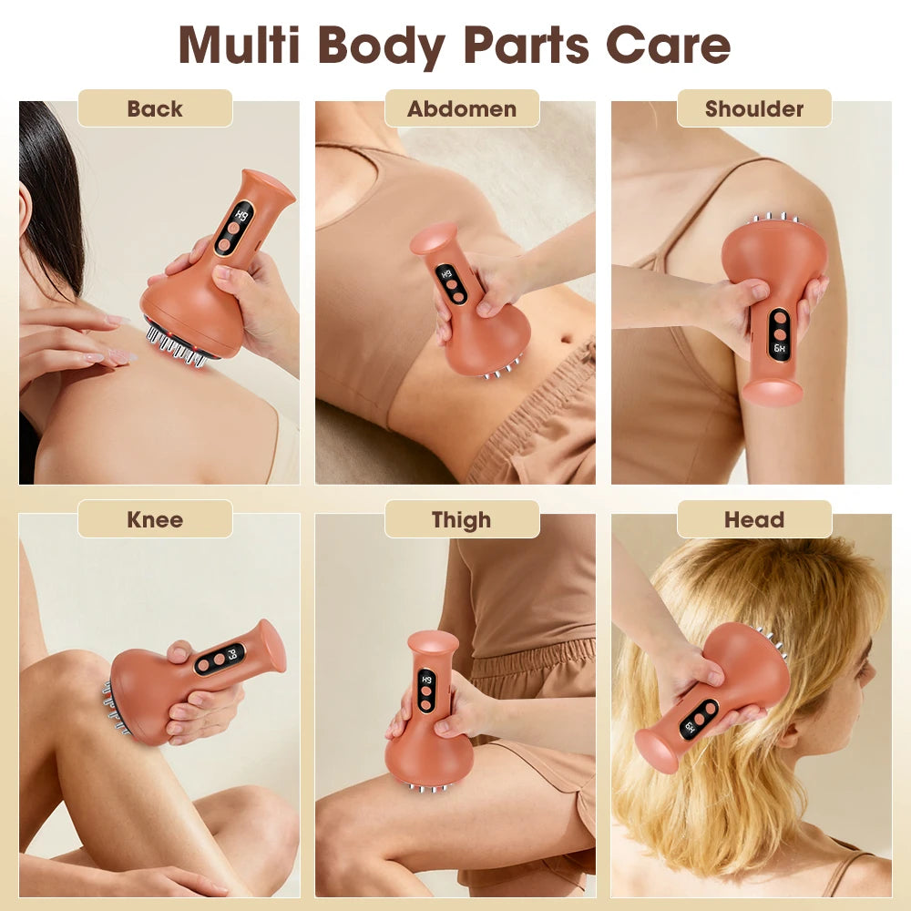 Electric Cupping & Meridian Massager with Heat Therapy & Vibration - 26