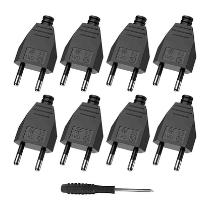 EU Plug Adapter Repair Kit - 250V Rewireable Schuko Power Connector