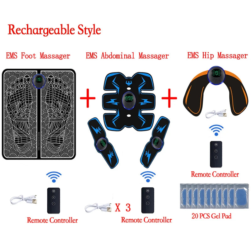 EMS Foot Massager Mat - Portable Electric Muscle Stimulation Therapy