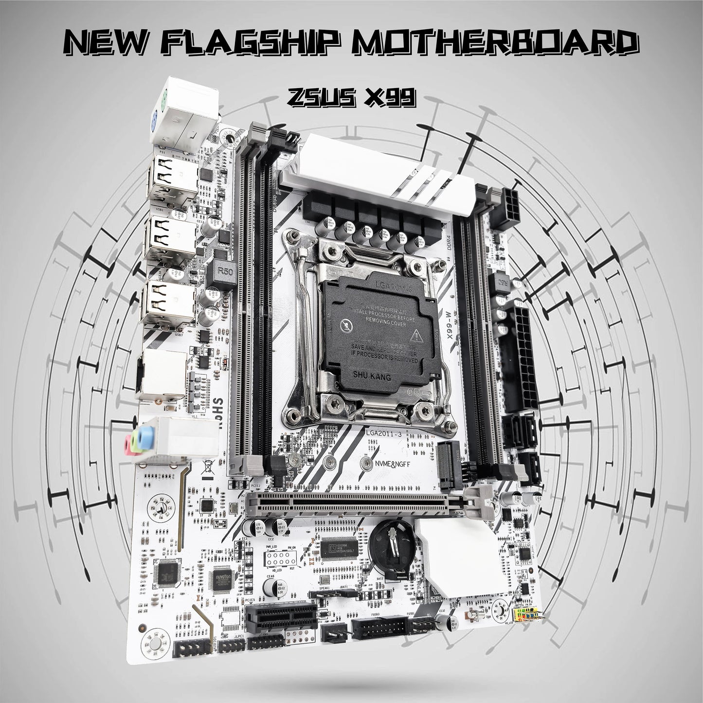 X99-W Motherboard Set: Xeon E5 2650 V4 CPU & DDR4 RAM Support Kit