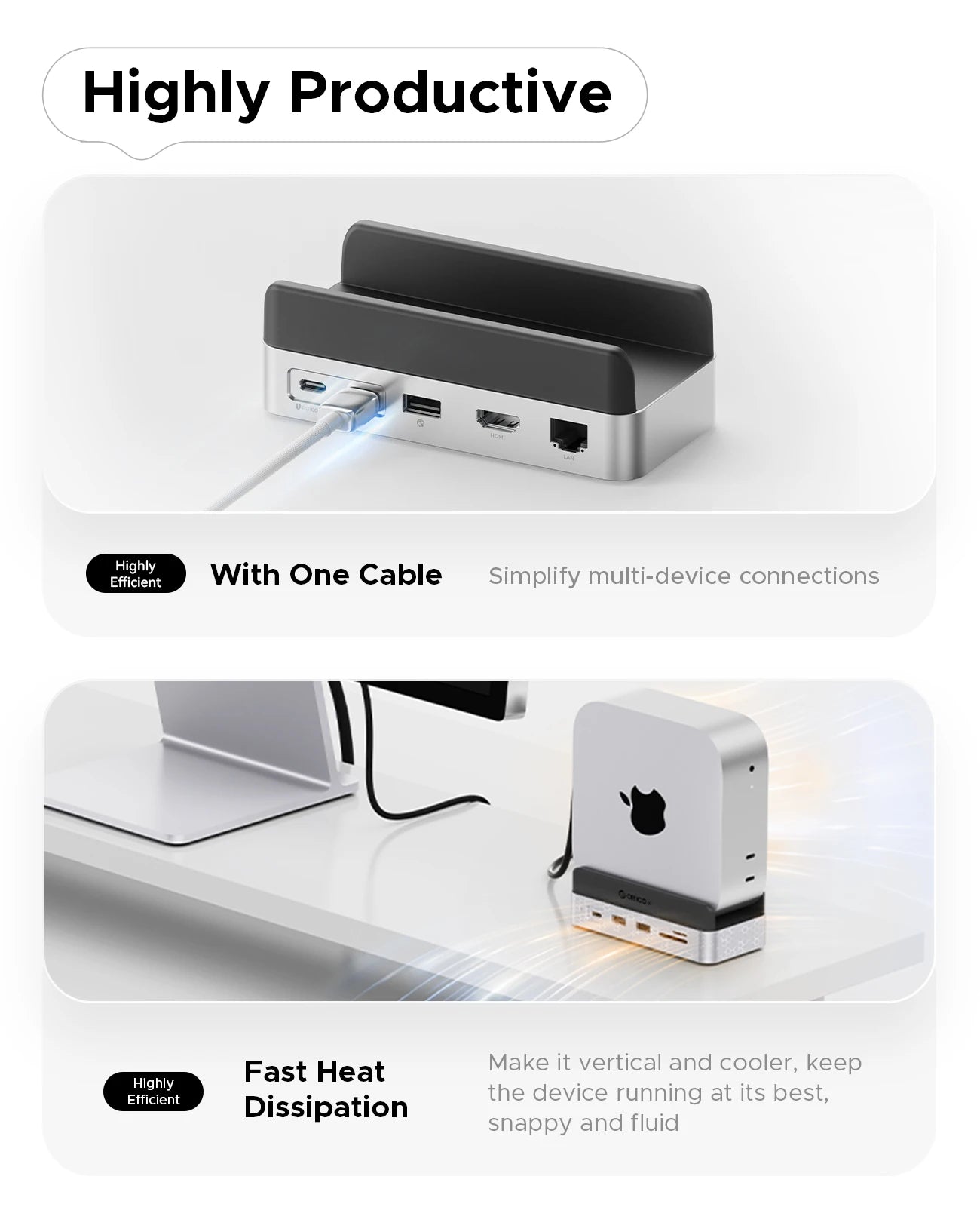 Mac Mini M4 Storage Expansion Docking Station with M.2 SSD Slot - 12