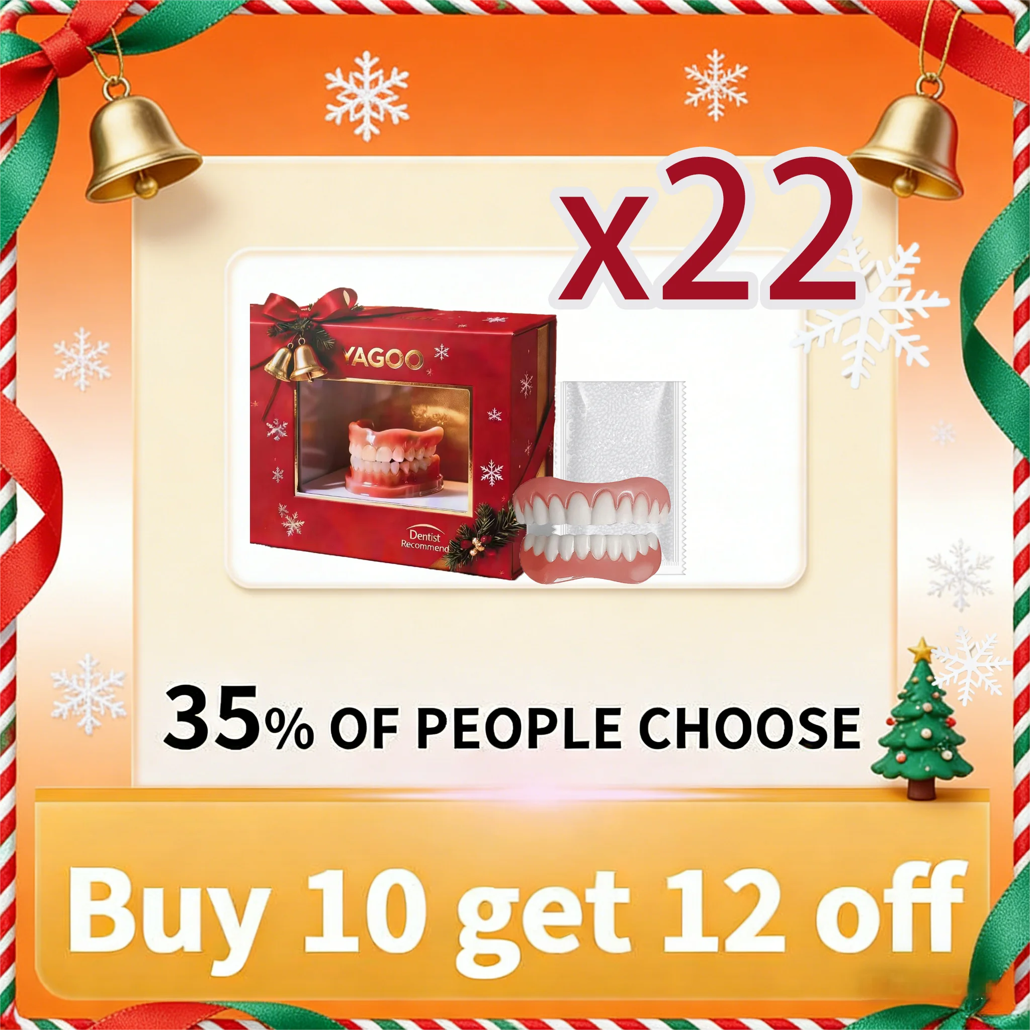 Comfort Silicone Dentures - Natural Instant Smile Veneers for Men and Women - 9