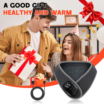 Portable Wireless Neck Massager Wrap with Heat and Vibration Therapy