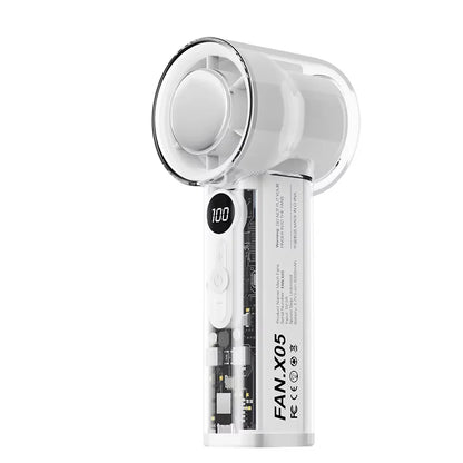 Portable 100-Speed Foldable Cooling Fan with LED Display