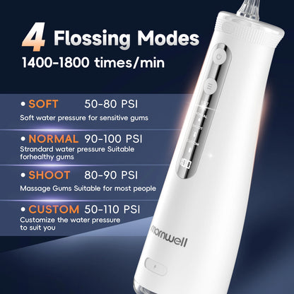 Professional Cordless Water Flosser & Scalp Massager Combo for Oral & Body Care