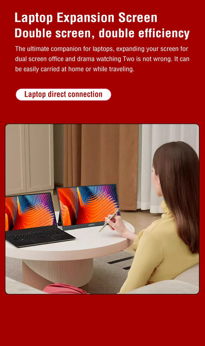 14" Portable IPS Monitor 1920x1200 FHD Gaming Display with Built-in Stand