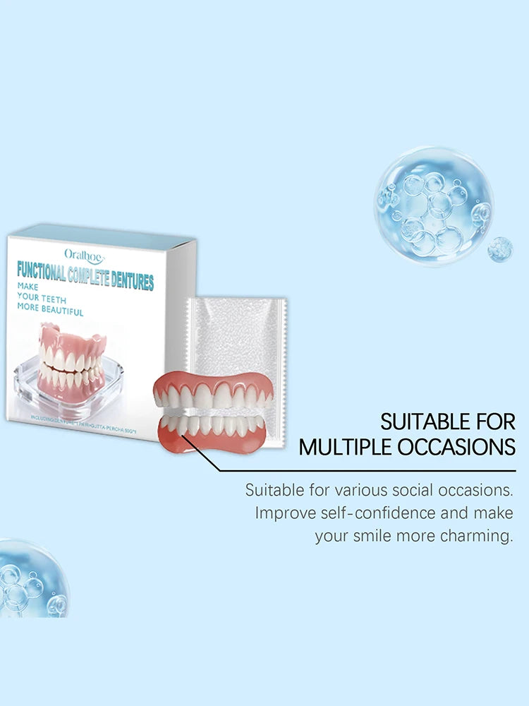 Instant Smile Temporary Dentures - Natural Looking Upper & Lower Teeth Veneers - 13