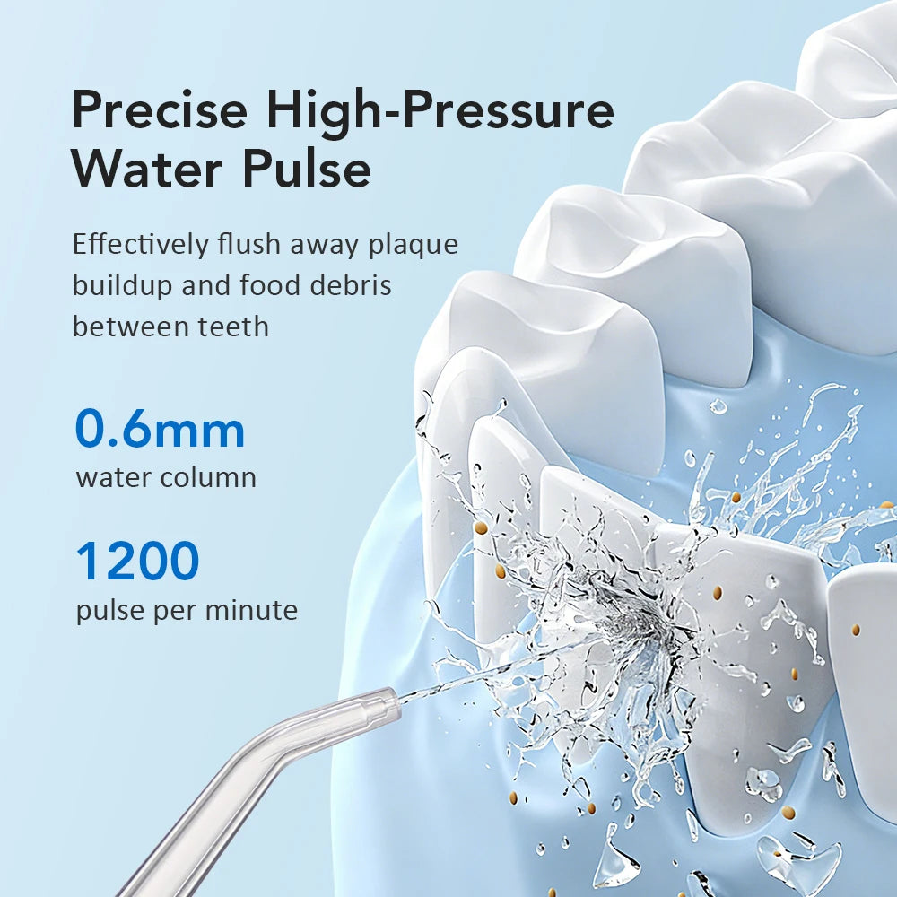 Portable Cordless Water Dental Flosser - USB Rechargeable Teeth Cleaning Tool - 3