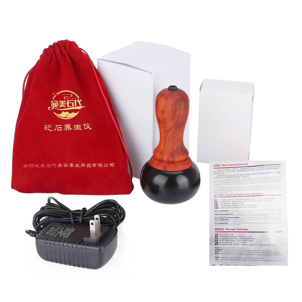 Electric Bianstone Gua Sha Massager - Heated Facial & Full Body Massage Tool - 14