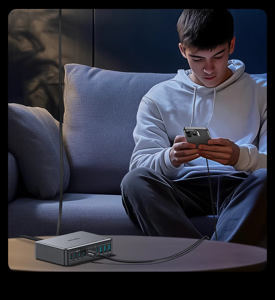 400W 10-in-1 GaN Desktop Charging Station - Fast Multi-Port Power Hub