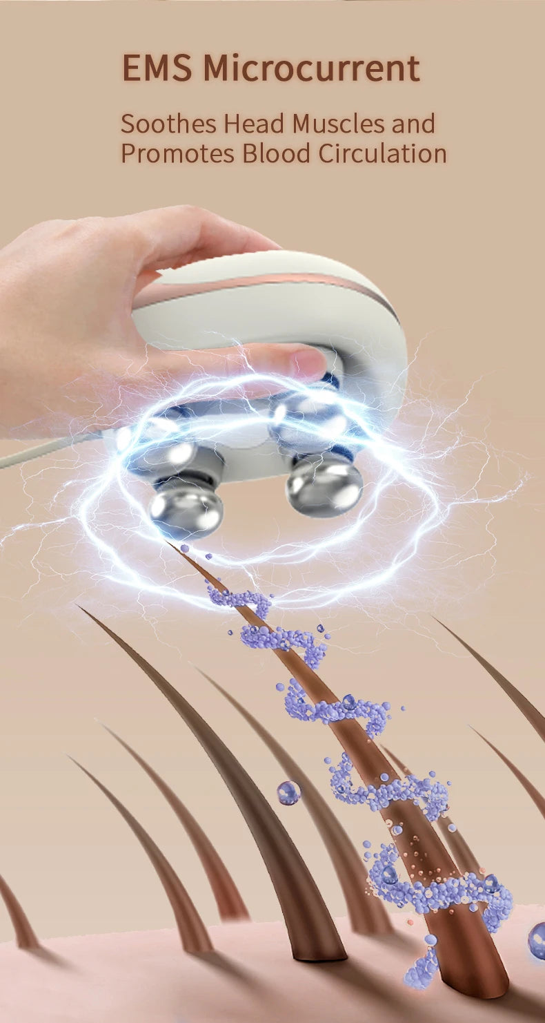 Cordless EMS Scalp Massager & Deep Tissue Body Relaxer