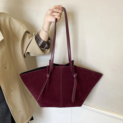 Luxury Retro Suede Shoulder Tote