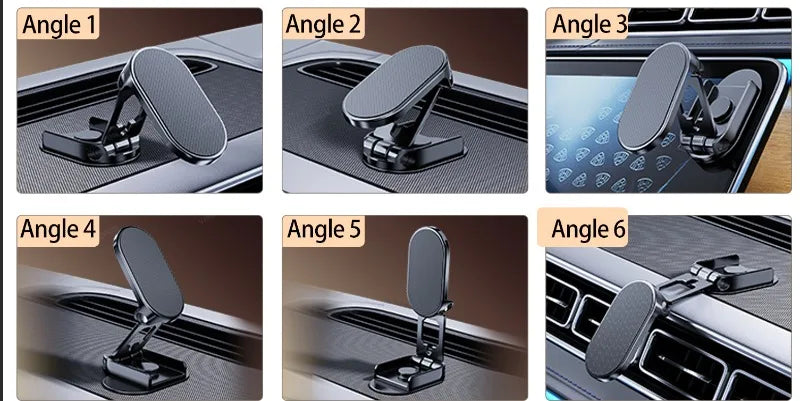 Magnetic 360° Rotating Car Phone Mount - Universal Dashboard GPS Holder