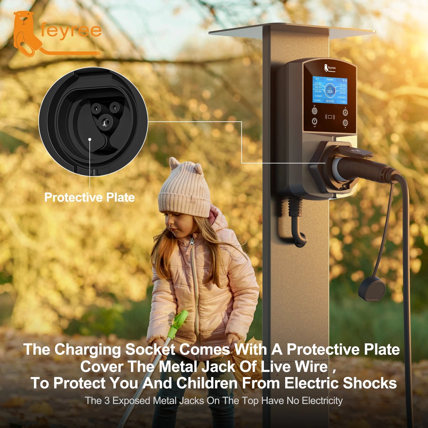 22KW Smart EV Wallbox Charger - WiFi App Control & Weatherproof EVSE