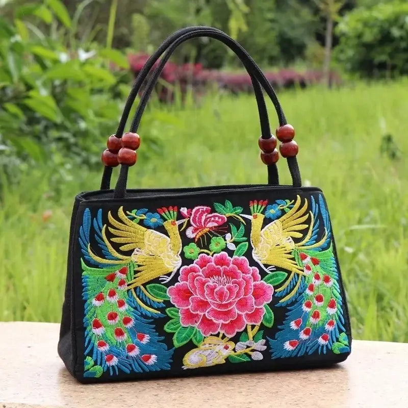 Luxury Ethnic Embroidery Tote