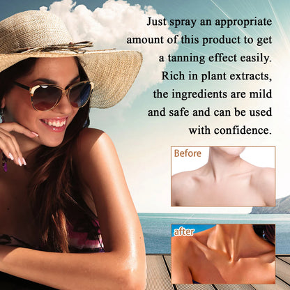 Sunless Tanning Spray for Natural Glowing Skin - Moisturizing Body Bronzer Mist