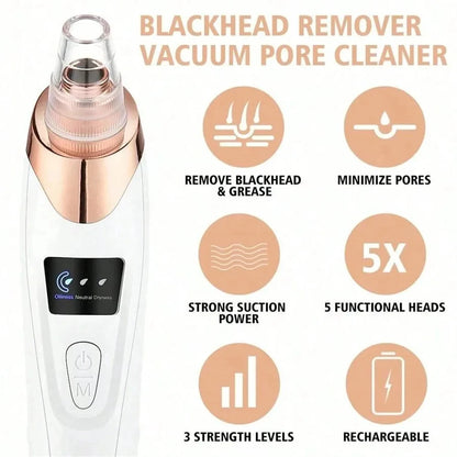 Electric Blackhead Remover & Pore Vacuum Deep Cleansing Device