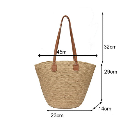 Luxury Bohemian Straw Tote