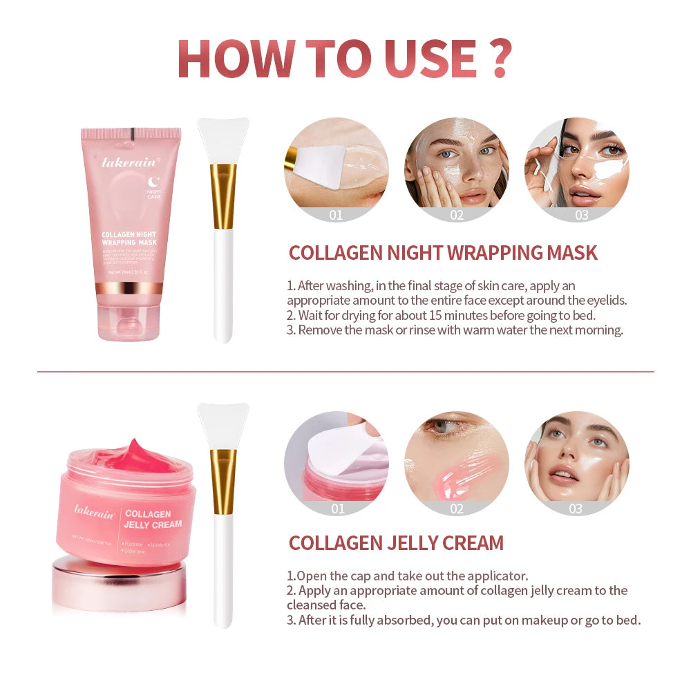 Overnight Collagen Wrapping Mask - Hydrating Peel-Off Facial Gel - 9