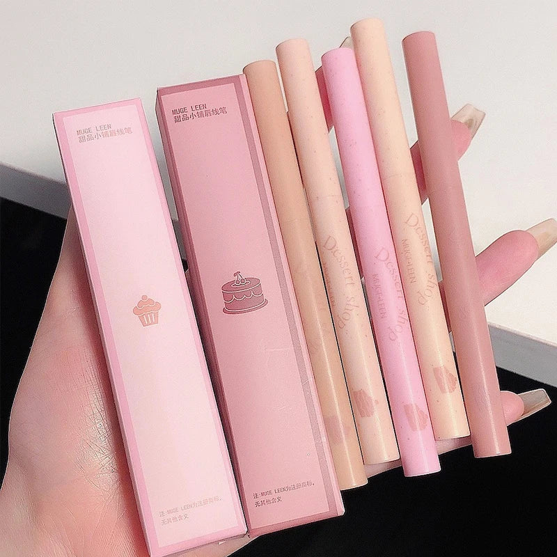 Waterproof Matte Lip Liner Pencil - Long-Lasting Automatic Shaping Pen - 5