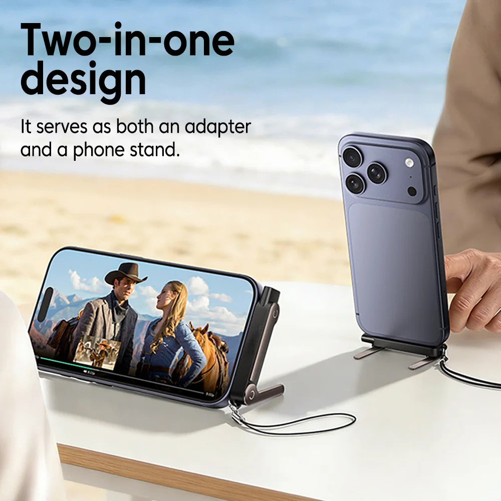 240W USB-C to USB-C Fast Charging Adapter with Built-in Phone Stand - 3