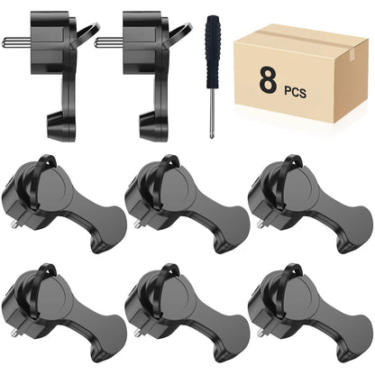 Space-Saving European Flat Plug Adapter with Foldable Handle - 4 Pack