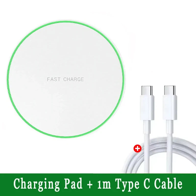 15W Fast Wireless Charging Pad - Universal Qi-Certified Charger for All Phones