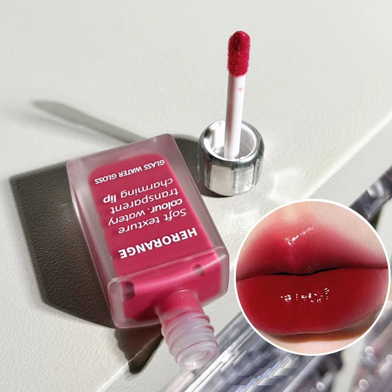 Glass-Like Lip Lacquer - Mirror Shine Hydrating Long-Lasting Lipstick