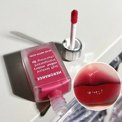 Glass-Like Lip Lacquer - Mirror Shine Hydrating Long-Lasting Lipstick