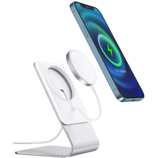 Aluminum MagSafe Charging Stand - Ergonomic Desk Phone Holder for iPhone