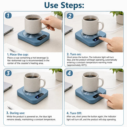 Electric Mug Warmer Mat - Constant Temperature Coffee & Tea Cup Heating Coaster