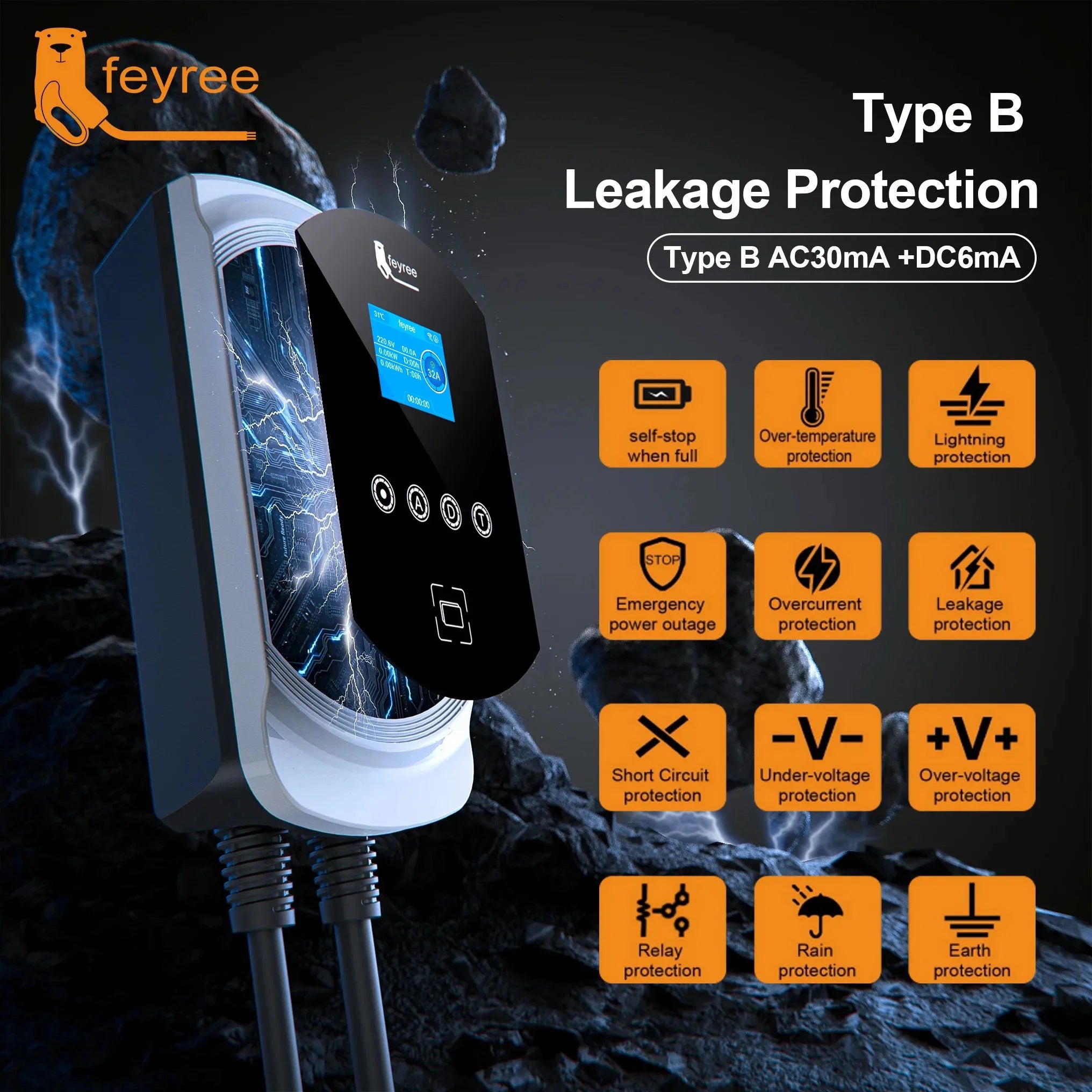 Smart EV Charging Station 7kW-22kW with App Control & Dynamic Load Balancing - 13