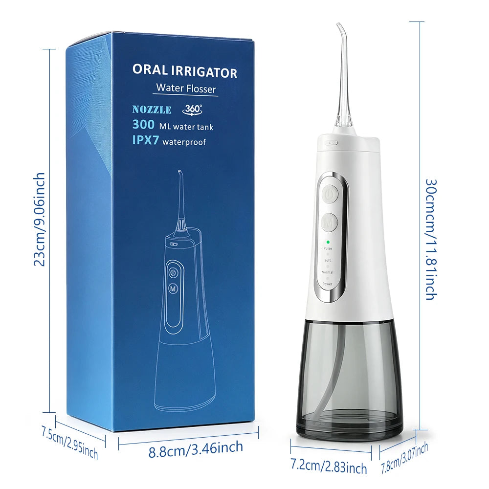 Rechargeable Portable Oral Irrigator Water Flosser for Deep Teeth Cleaning