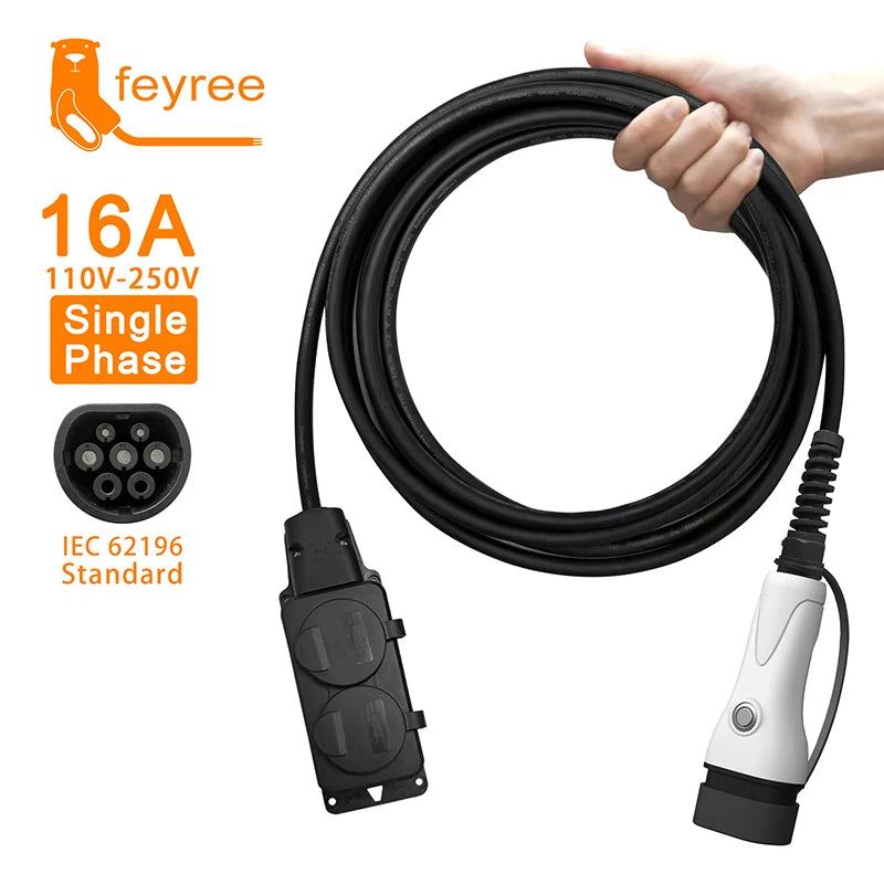 Type 2 V2L Electric Car Discharger - 3.5kW Portable Power Station Adapter
