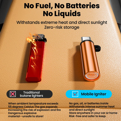 Portable USB-C Mobile Cigarette Lighter - Instant Blow-to-Ignite Tech