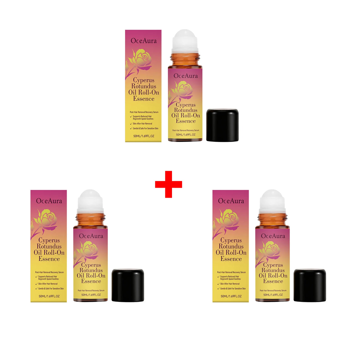 Cyperus Rotundus Roll-On Oil Essence for Post-Hair Removal Skin Soothing & Care