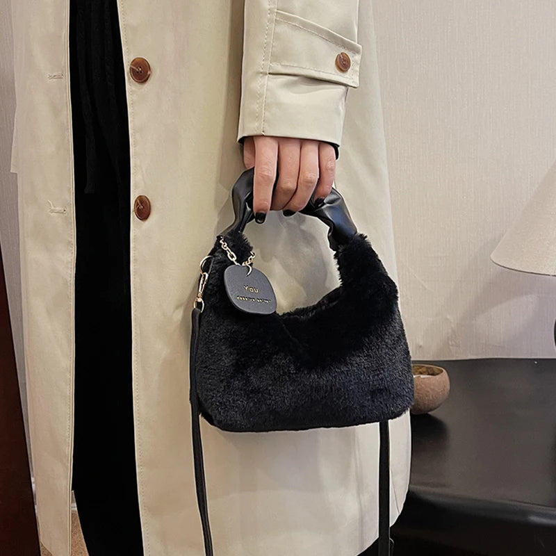 Luxury Plush Ruched Handbag