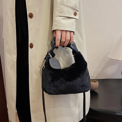 Luxury Plush Ruched Handbag