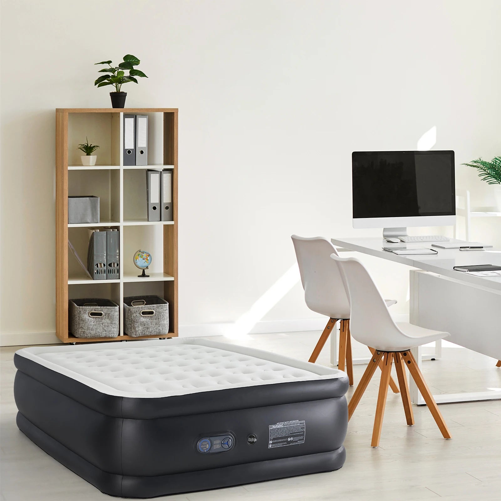 Premium Queen Size Air Mattress with Built-in Electric Pump & Flocked Top - 11