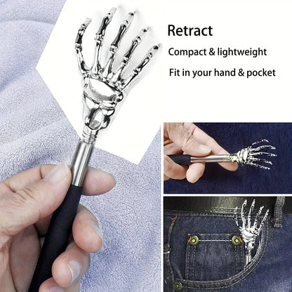 Telescopic Stainless Steel Back Scratcher - Portable Extendable Massager