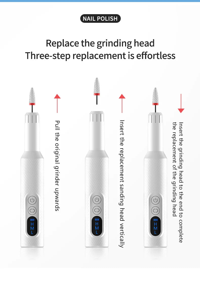 5-in-1 Cordless Electric Nail Drill Set for Professional Home Manicures - 16